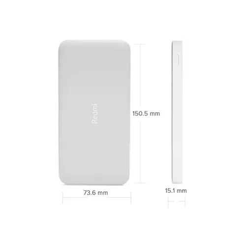 پاوربانک شیائومی مدل Redmi ظرفیت 10000 میلی آمپر ساعت به همراه کابل تبدیل microUSB (12)